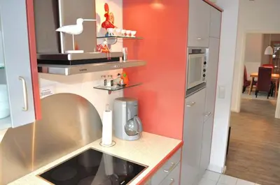 Küche/Küchenzeile in der Unterkunft Residenz Niendorf Ferienwohnung Nr 09