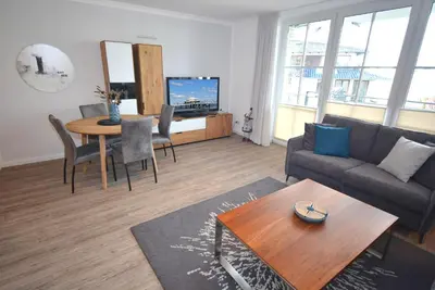 TV/Unterhaltungsangebot in der Unterkunft Residenz Niendorf Ferienwohnung Nr 32