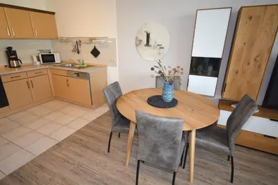 Küche/Küchenzeile in der Unterkunft Residenz Niendorf Ferienwohnung Nr 32