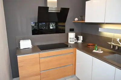 Küche/Küchenzeile in der Unterkunft Residenz Niendorf Ferienwohnung Nr 33
