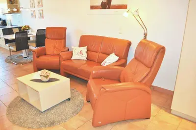 Ein Sitzbereich in der Unterkunft Residenz Ostseestrand Ferienwohnung Nr 09