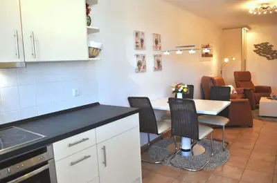 Küche/Küchenzeile in der Unterkunft Residenz Ostseestrand Ferienwohnung Nr 09