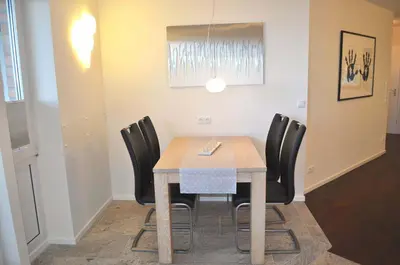 Ein Sitzbereich in der Unterkunft Residenz Ostseestrand Ferienwohnung Nr 15 Meerblick