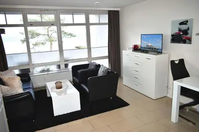 TV/Unterhaltungsangebot in der Unterkunft Strandhotel Appartement Nr 14 Meerblick