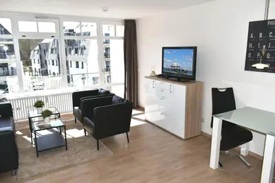 TV/Unterhaltungsangebot in der Unterkunft Strandhotel Appartement Nr 33