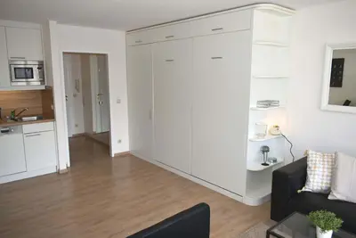 Küche/Küchenzeile in der Unterkunft Strandhotel Appartement Nr 33