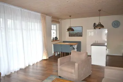 Ein Sitzbereich in der Unterkunft Villa Somersby Ferienwohnung Nr 03