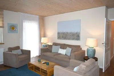 Ein Sitzbereich in der Unterkunft Villa Somersby Ferienwohnung Nr 04