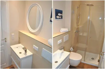 Ein Badezimmer in der Unterkunft Villa Somersby Ferienwohnung Nr 06