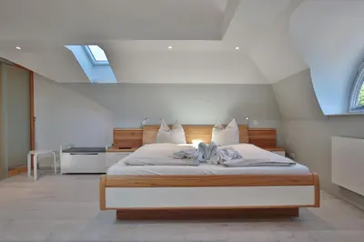 Ein Bett oder Betten in einem Zimmer der Unterkunft Haus Schäfer