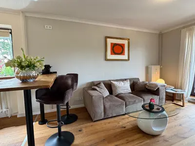 Ein Sitzbereich in der Unterkunft Lakefront Studio - Teil der HolidayEscapes Kollektion
