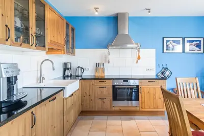 Küche/Küchenzeile in der Unterkunft Ferienhaus Am Felde