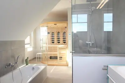 Ein Badezimmer in der Unterkunft Ferienhaus Fine
