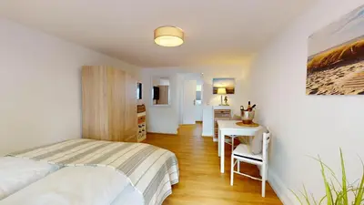 Ein Bett oder Betten in einem Zimmer der Unterkunft Amselweg - Seepferdchen