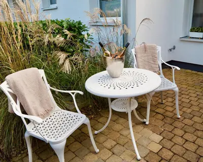Ein Garten an der Unterkunft Amselweg - Seepferdchen
