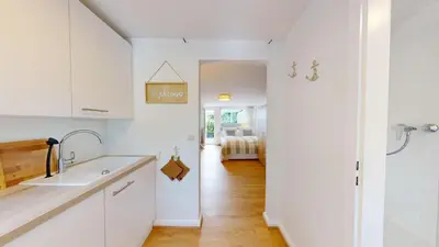 Ein Bett oder Betten in einem Zimmer der Unterkunft Amselweg - Seepferdchen