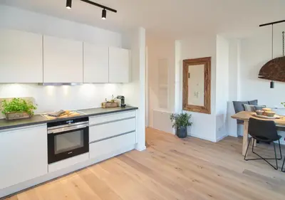 Küche/Küchenzeile in der Unterkunft Paradise Suite - Penthouse mit Meerblick