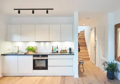 Küche/Küchenzeile in der Unterkunft Paradise Suite - Penthouse mit Meerblick