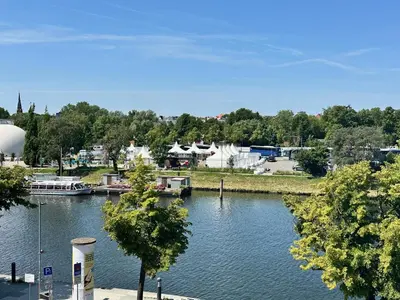 Blick auf einen Fluss in der Nähe der Ferienwohnung