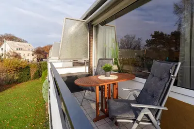 Ein Balkon oder eine Terrasse in der Unterkunft Höppnerweg 5 Seemöwe 18