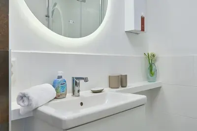 Ein Badezimmer in der Unterkunft Höppnerweg 5 Seemöwe 18