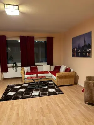 Ein Sitzbereich in der Unterkunft Innenstadt Lübeck Ferienwohnung