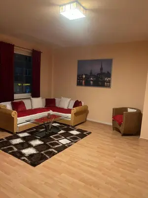 Ein Sitzbereich in der Unterkunft Innenstadt Lübeck Ferienwohnung