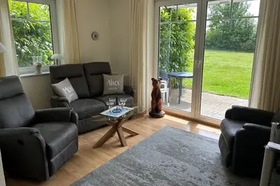 Ein Sitzbereich in der Unterkunft Barendorf Whg Fritscher