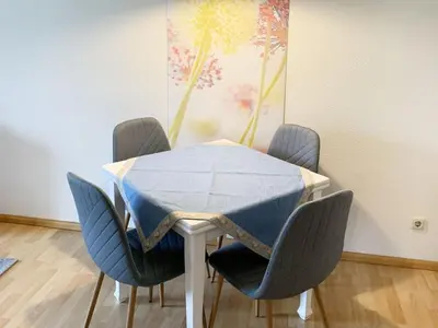 Ein Sitzbereich in der Unterkunft Barendorf Whg Fritscher