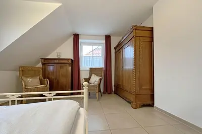 Ein Sitzbereich in der Unterkunft Bellevue Ferienwohnung