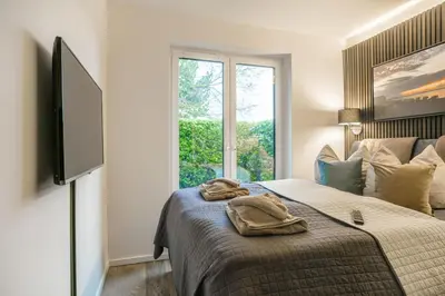 Ein Bett oder Betten in einem Zimmer der Unterkunft Baltic House Muschel