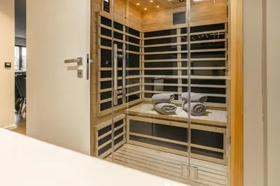 Grundriss der Unterkunft Ocean House Garten Eden mit Whirlpool