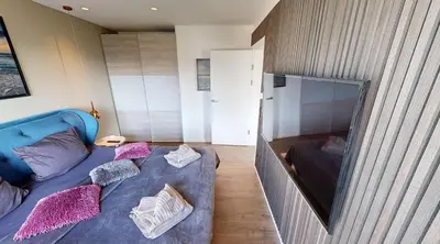 Ein Sitzbereich in der Unterkunft Ocean House Traum