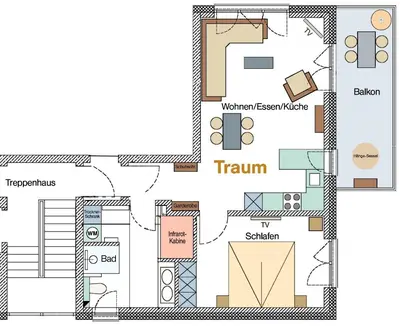 Grundriss der Unterkunft Ocean House Traum