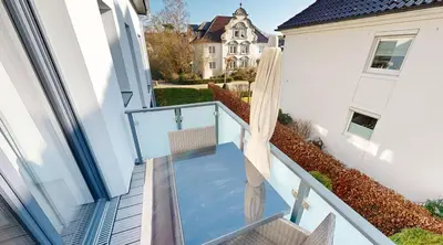 Ein Balkon oder eine Terrasse in der Unterkunft Ocean House Glück