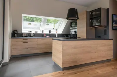 Küche/Küchenzeile in der Unterkunft Wellness House Auszeit
