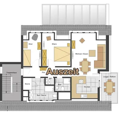 Grundriss der Unterkunft Wellness House Auszeit