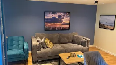 Ein Sitzbereich in der Unterkunft Heaven House Freunde