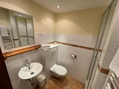 Ein Badezimmer in der Unterkunft Hotel Restaurant Iris