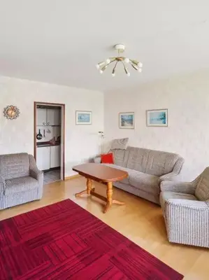 Ein Sitzbereich in der Unterkunft Beau Rivage Apt 9