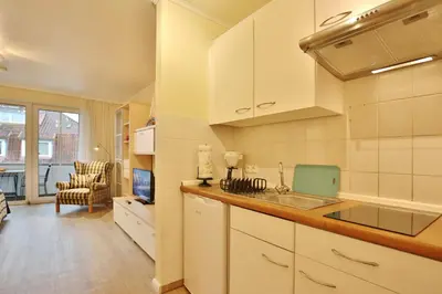 Küche/Küchenzeile in der Unterkunft Kurparkresidenz Timmendorfer Strand Appartement 32