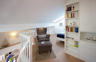 Ein Sitzbereich in der Unterkunft STA200 Ferienwohnung Dünengras