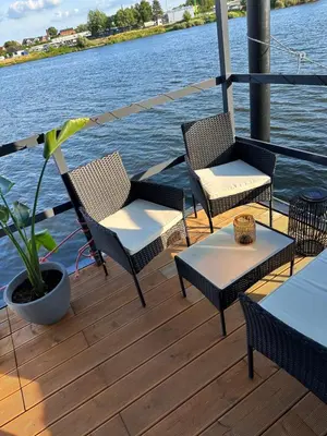 Blick auf einen Fluss in der Nähe der Ferienwohnung
