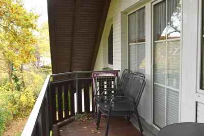 Ein Balkon oder eine Terrasse in der Unterkunft Haus Windrose Ferienwohnung Nr 21