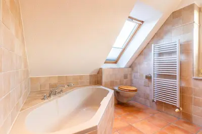 Ein Badezimmer in der Unterkunft Ferienhaus Strandmuschel