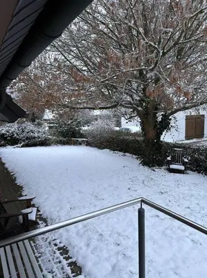 Ferienhaus am Poggensee im Winter