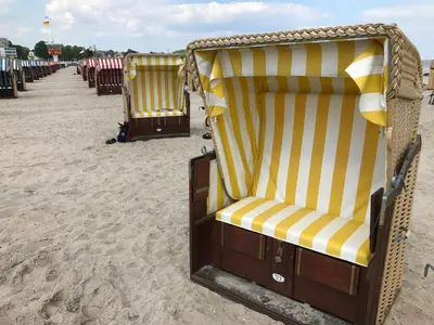 Grundriss der Unterkunft Haus Tulle - 2 Ferienwohnungen Schnupp & Lütte mit Saisonstrandkorb