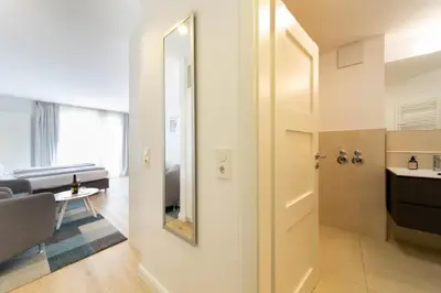 Ein Badezimmer in der Unterkunft Ferienwohnung Dünengras