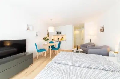 TV/Unterhaltungsangebot in der Unterkunft Ferienwohnung Dünengras