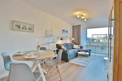 Ein Sitzbereich in der Unterkunft Haus Nautica Nautica Appartement 08